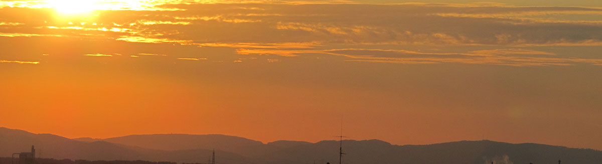 Sonnenaufgang über dem Odenwald